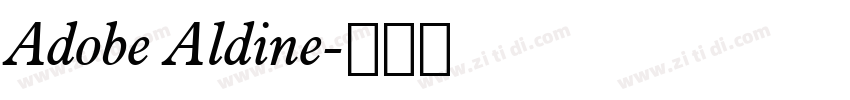 Adobe Aldine字体转换